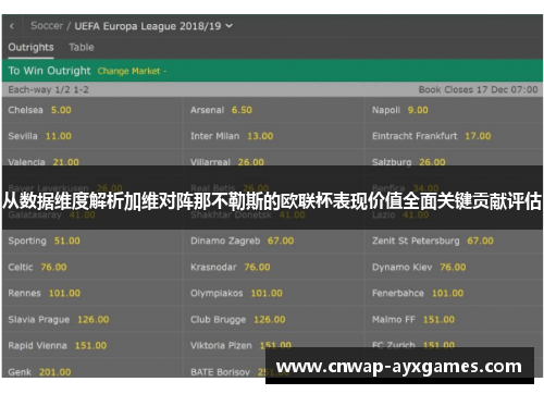 从数据维度解析加维对阵那不勒斯的欧联杯表现价值全面关键贡献评估
